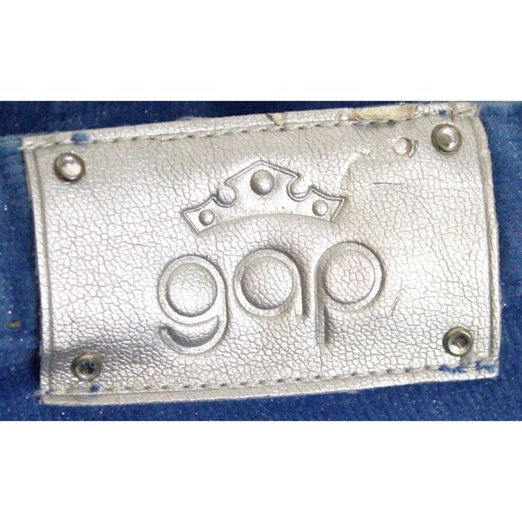 NWT GAP Kids Flare Stretch Light Blue Sparkly Corduroy Pants Snap & Zip Closure - Picture 9 of 16